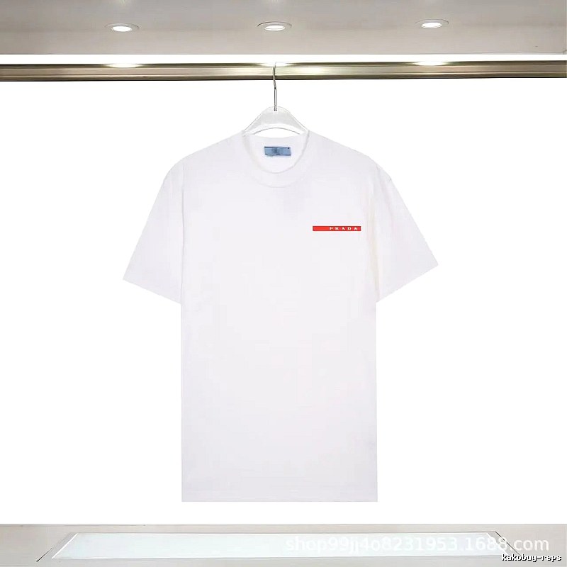 Prada Red Label Minimalist Style White Short-sleeve T-shirt