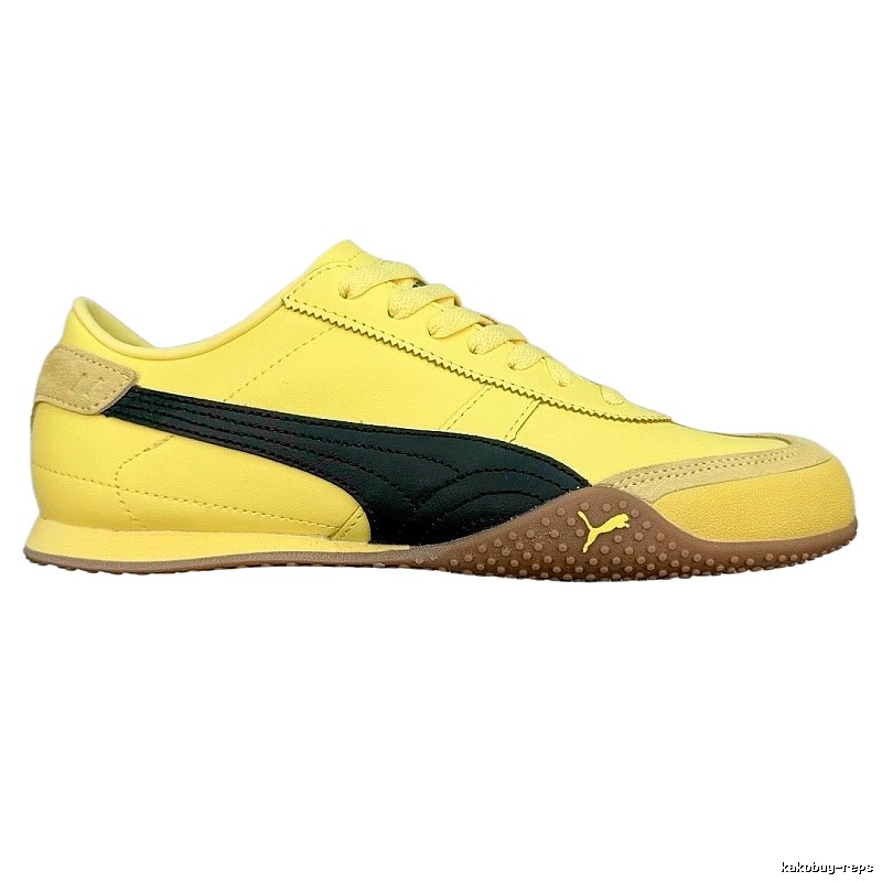 PUMA retro - style yellow sneakers
