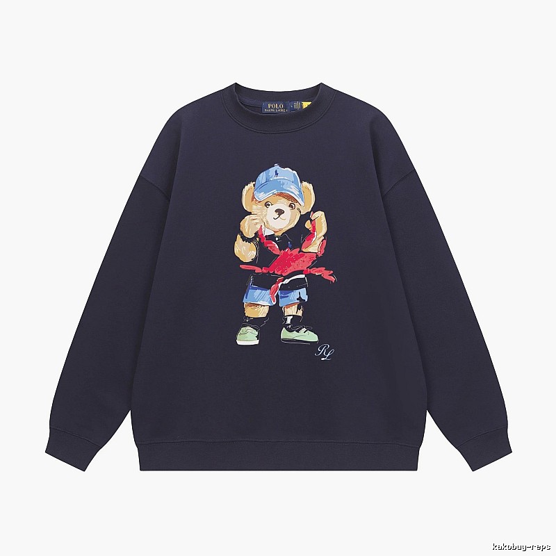 Ralph Lauren bear print navy blue sweatshirt