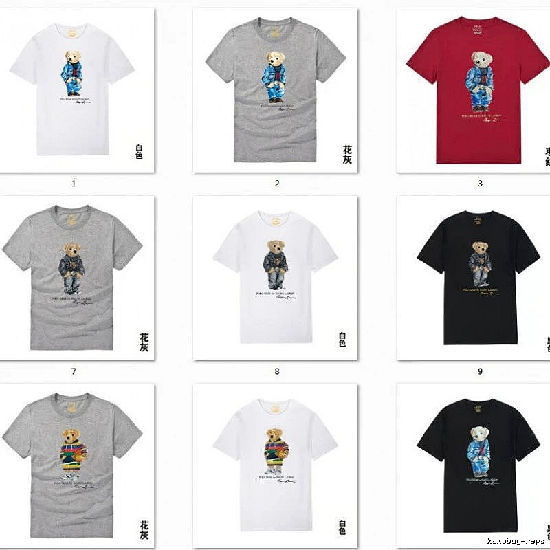 Ralph Lauren Bear Trend Brand Ash-Grey T-shirt