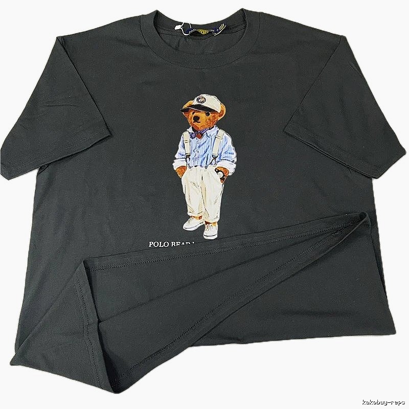 Ralph Lauren Bear Trendy Brand Black T-shirt