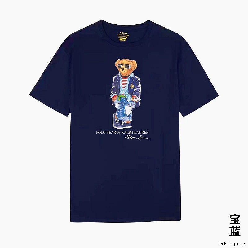 Ralph Lauren Bear Trendy Brand Royal Blue T-shirt