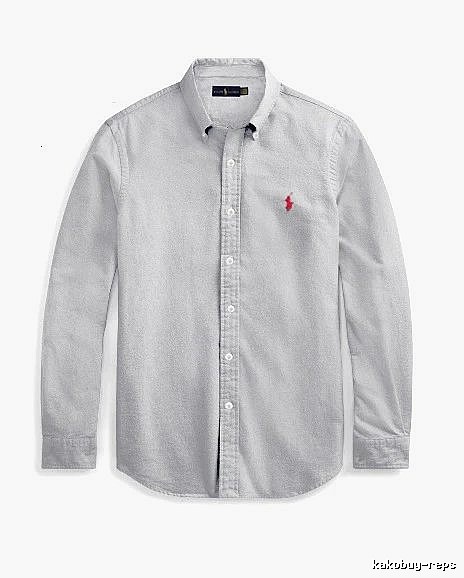 Ralph Lauren Gray Button-Down Shirt Streetwear Look