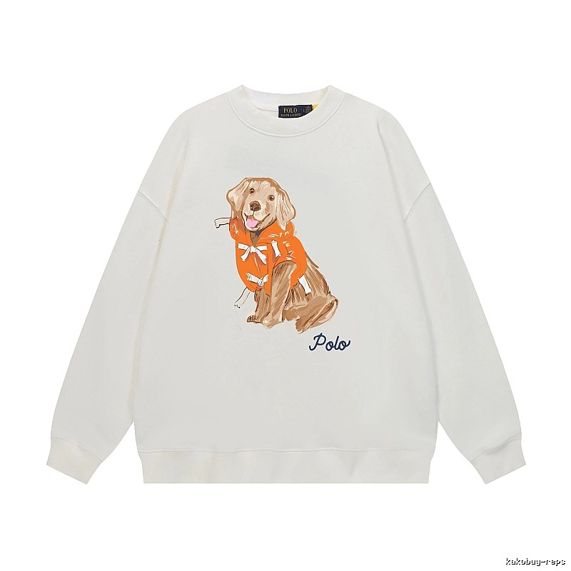 Ralph Lauren Polo Cute Pet Style White Sweatshirt