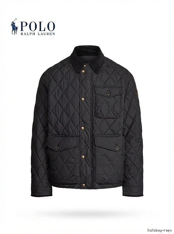 Ralph Lauren Polo Series Black Quilted Cotton Jacket