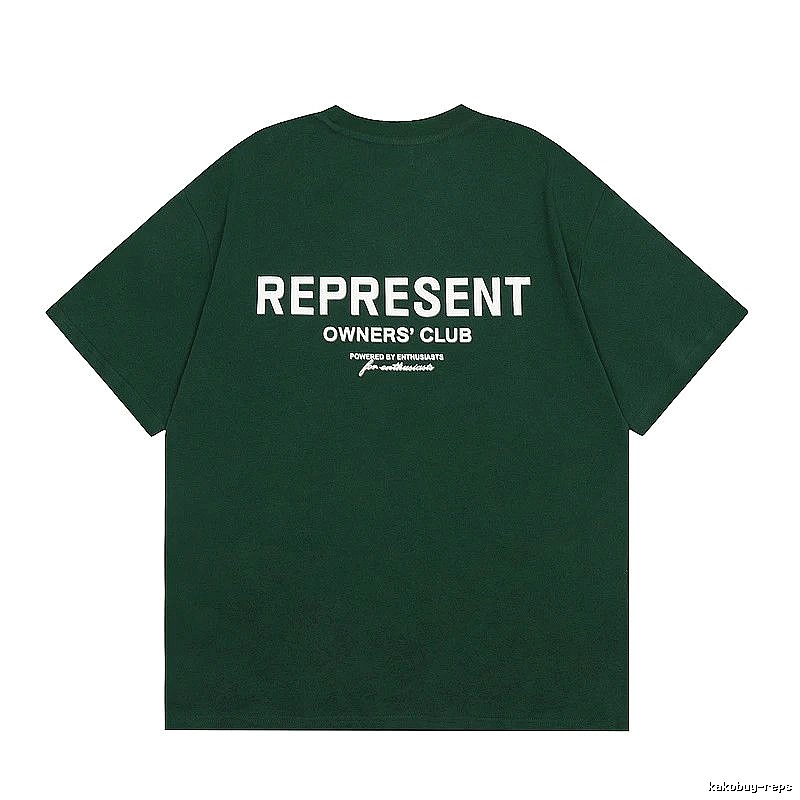 Represent Green Style 801 Owners Club T-Shirt Streetwear Look Logo