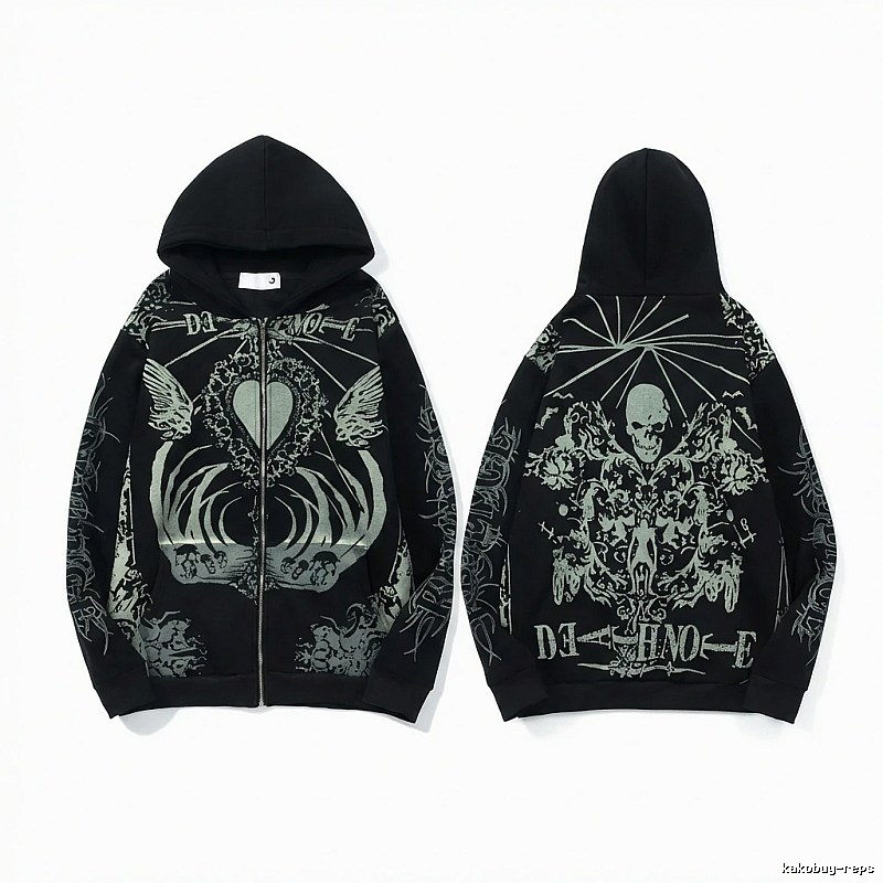 Revenge Dark Style Skull Print Hoodie
