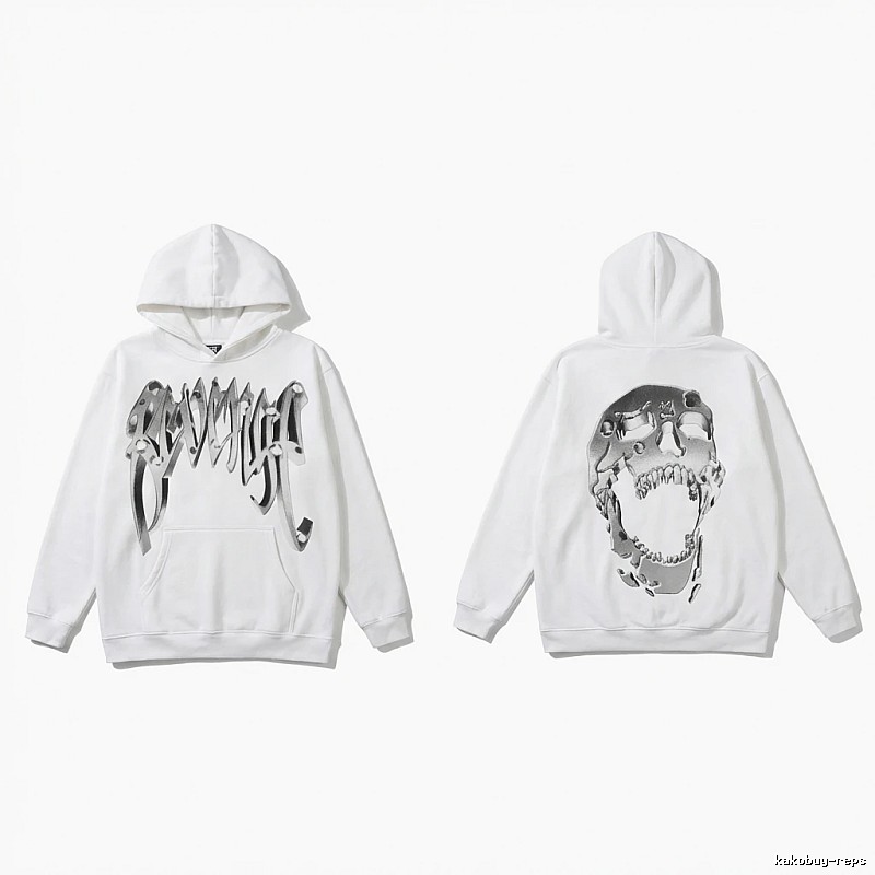 Revenge Skull Trendy Cool White Hoodie
