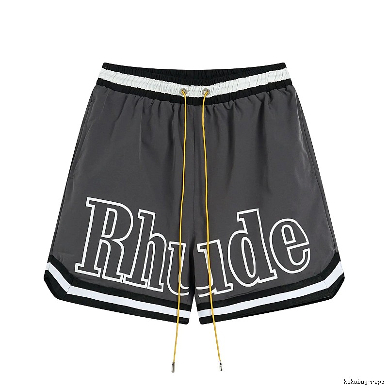 RHUDE letter - style grey shorts