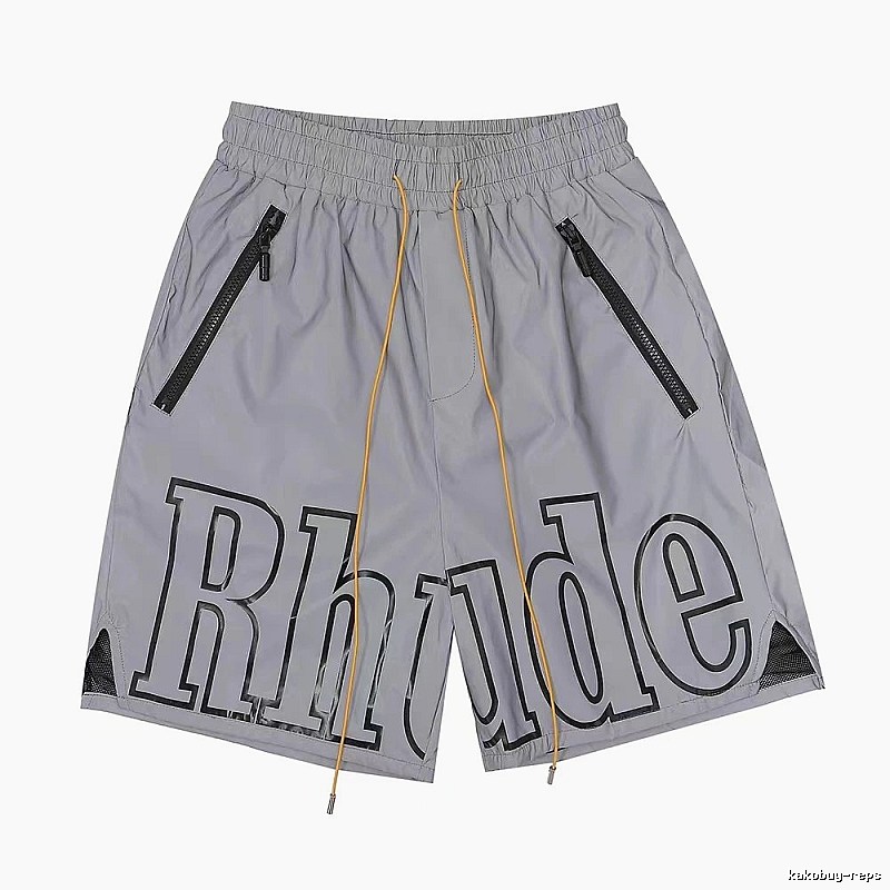 RHUDE letter trendy brand gray shorts