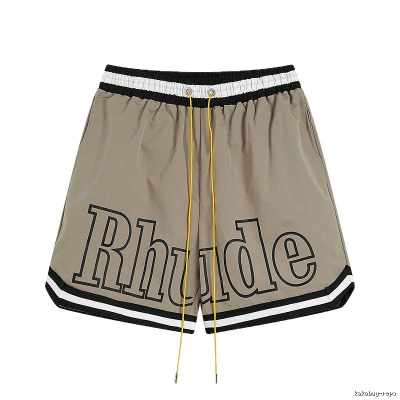 RHUDE sporty khaki shorts