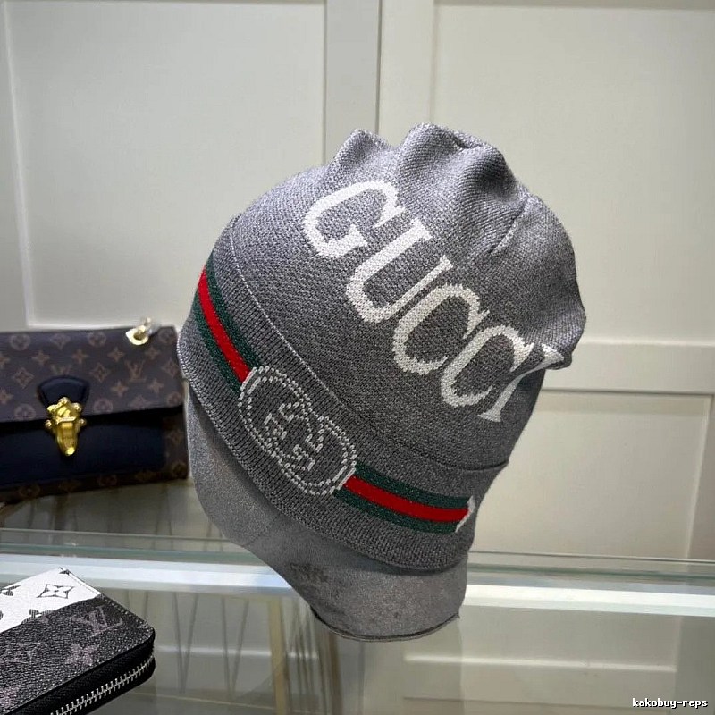 Ribbed Stripe Gucci Knit Beanie for Denim Pairing