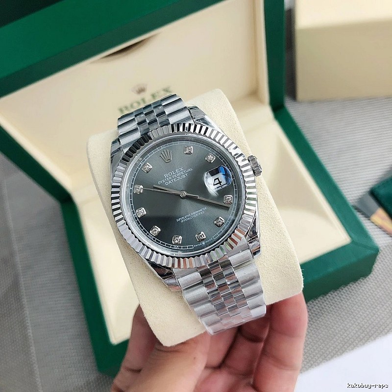 Rolex Datejust Automatic Watch - Slate Diamond Dial Style Edit