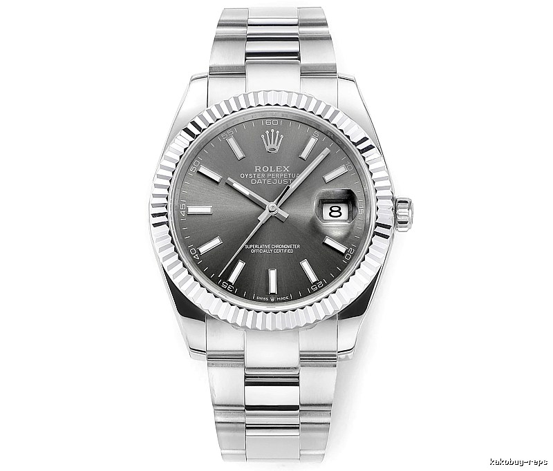 Silver And Gray Rolex Datejust Automatic Watch for occasion