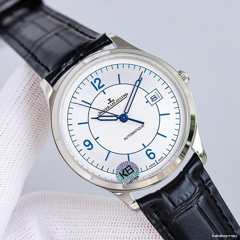 Silver And White Jaeger-LeCoultre Automatic Dress Watch for smart-casual