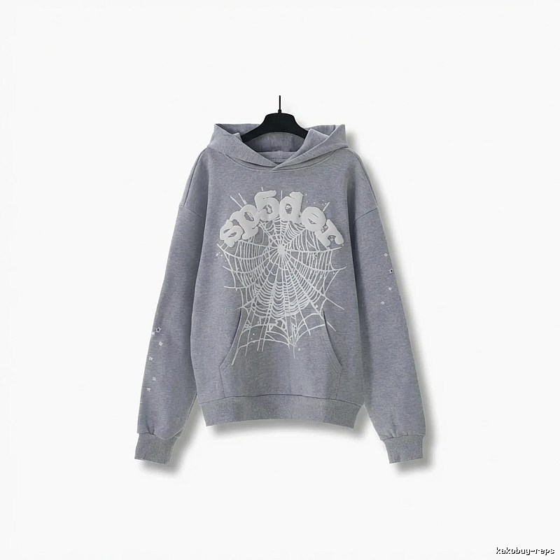 Sp5der Spider Web Print Grey Sweatshirt