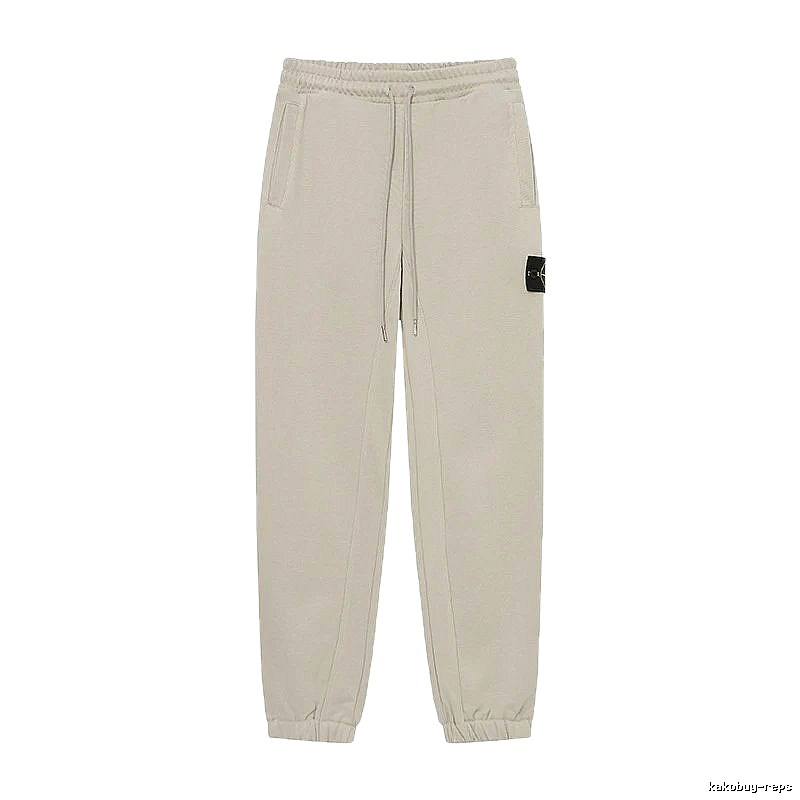 Stone Island Classic Casual Light Khaki Cuffed Jogger Sweatpants