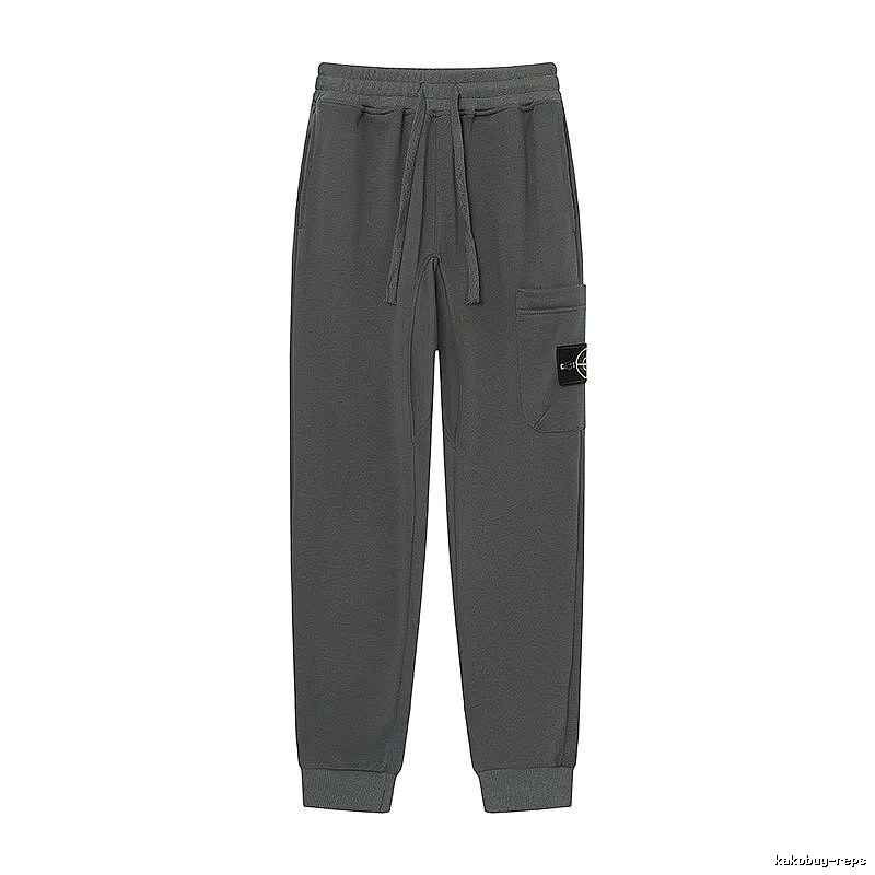 Stone Island Classic Street Style Dark Grey Jogger Sweatpants