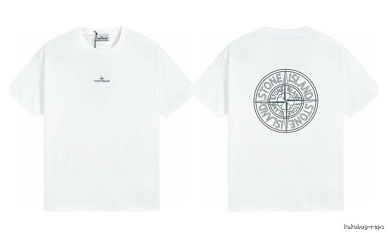 Stone Island Compass Series Street Style White T-Shirt