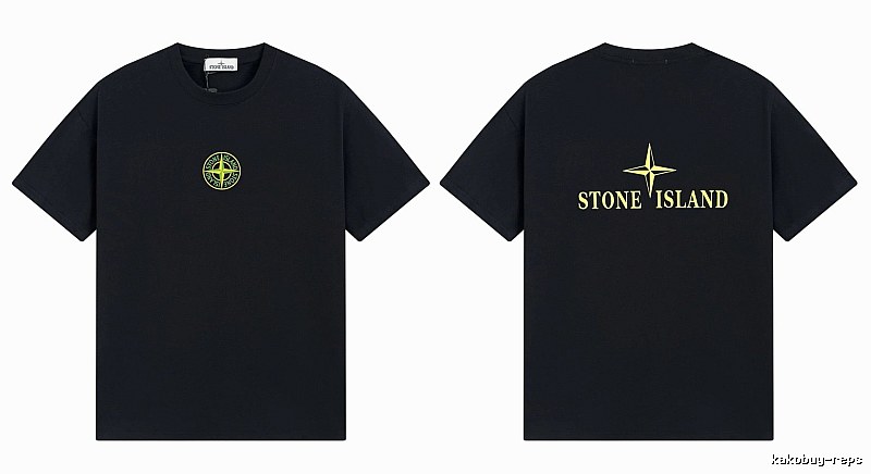 Stone Island Compass Series Streetwear Black Short Sleeve T-Shirt