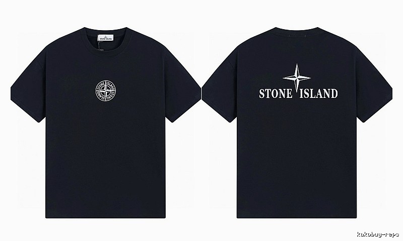 Stone Island Compass Street Style Black Short Sleeve T-shirt