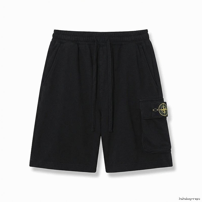Stone Island work - style black shorts