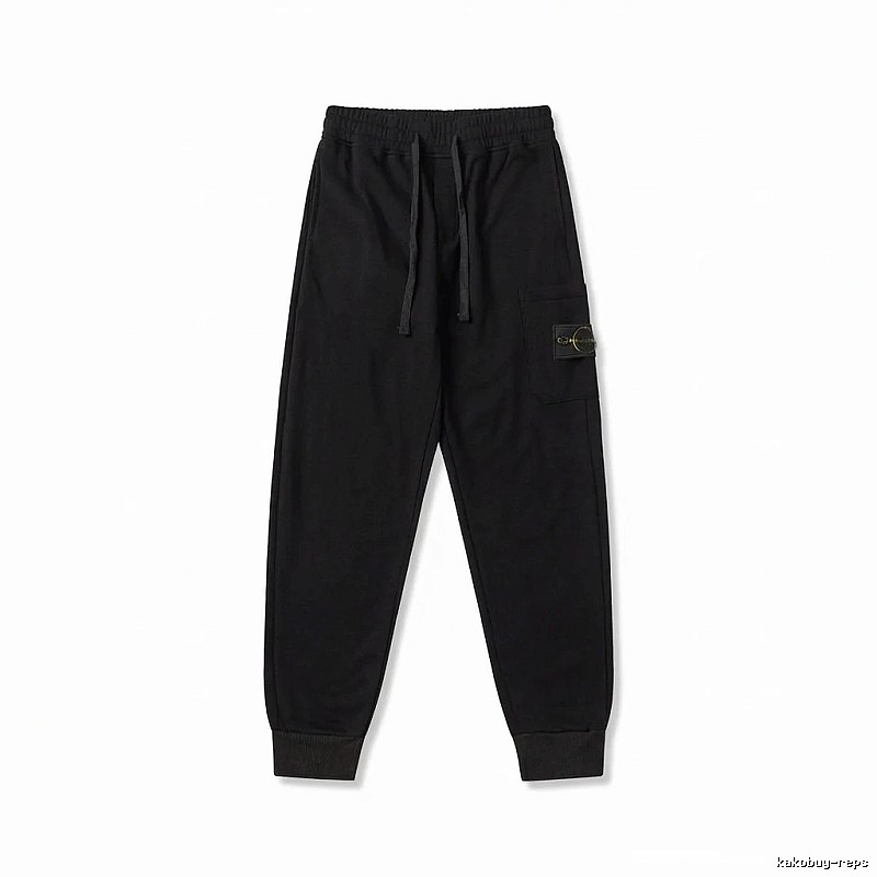 Stone Island workwear-style black sweatpants
