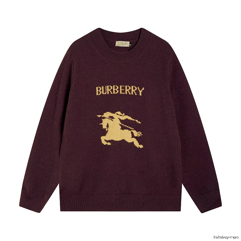 Streetwear Rotation Wool Knit Sweater by Burberry with Graphic Lettering