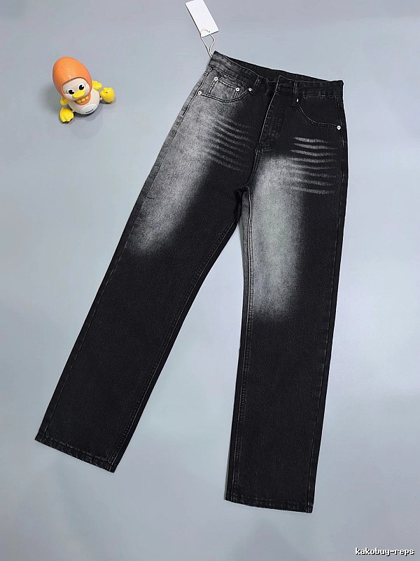 Strong Thigh Fading And A Clean Slim Profile Streetwear Faded Straight Jeans