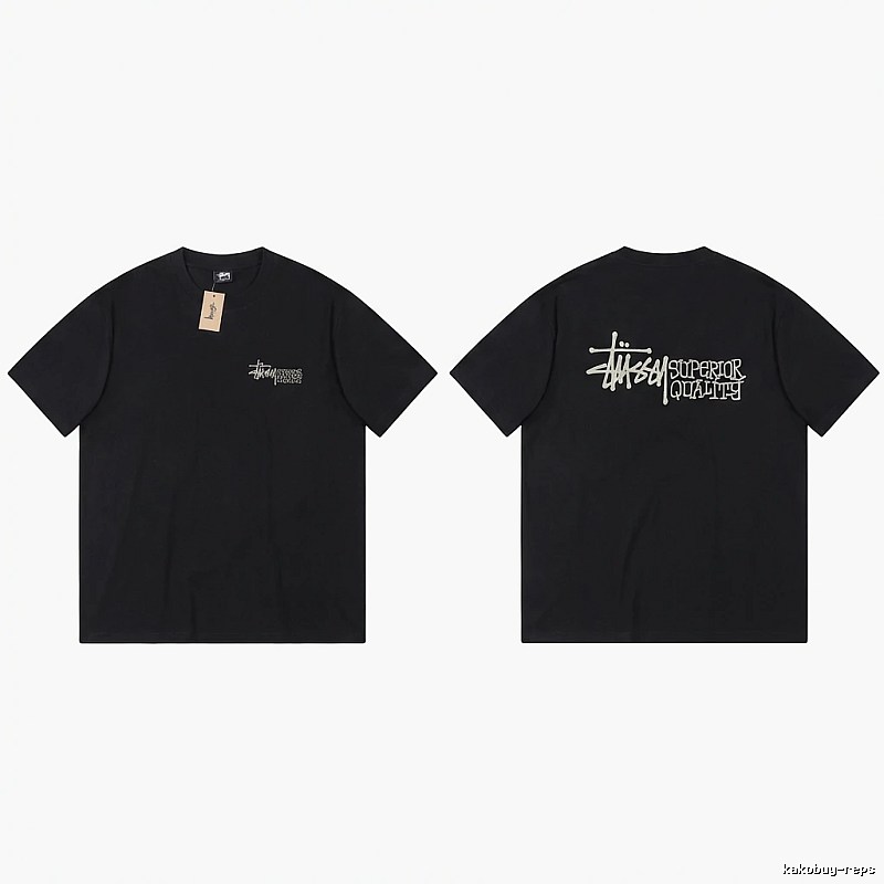 Stussy basic simple style black T-shirt