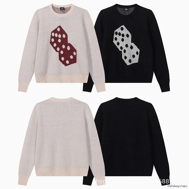 Stussy Black Swirl Graphic SweatShirt Logo Detail