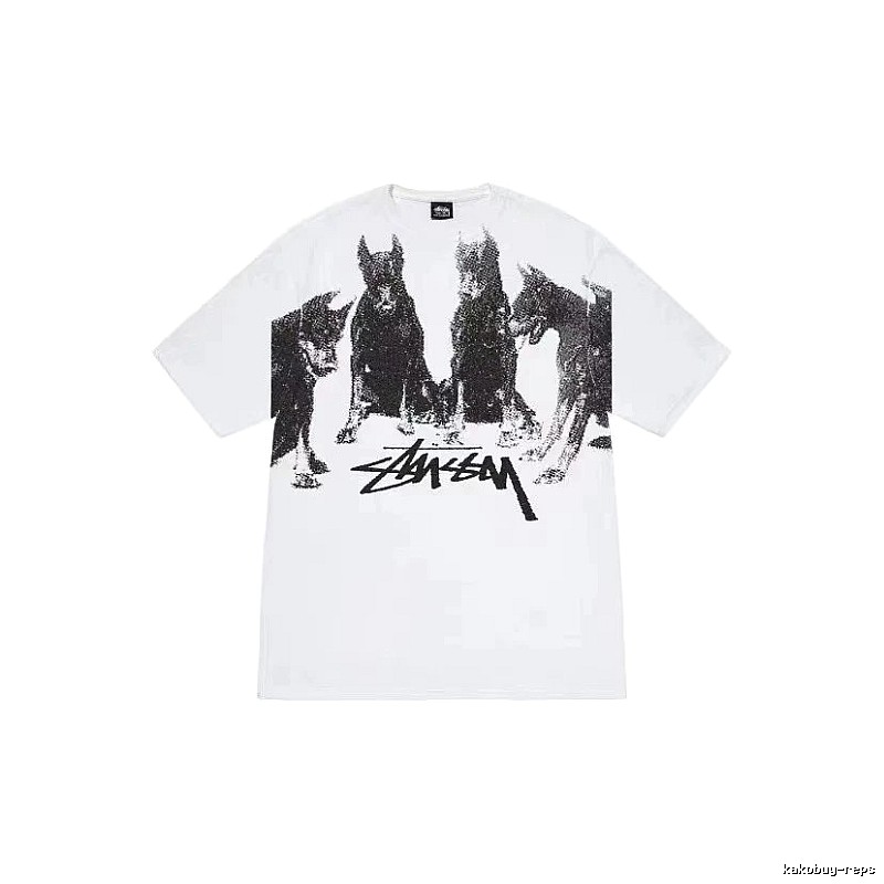 Stussy Casual Graphic T-shirt Black White Stussy for Streetwear Looks