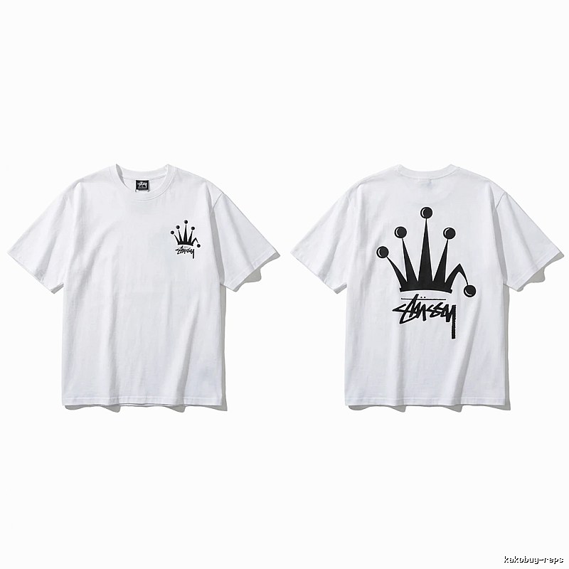 Stussy Crown Trendy Brand White T-shirt