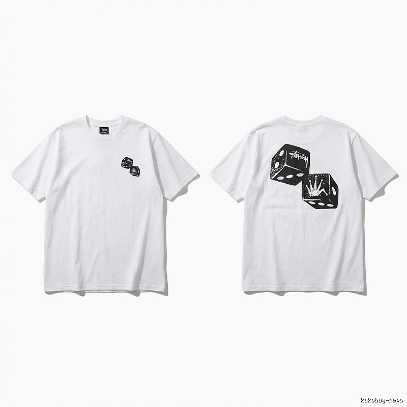 Stussy Dice Print White T-shirt