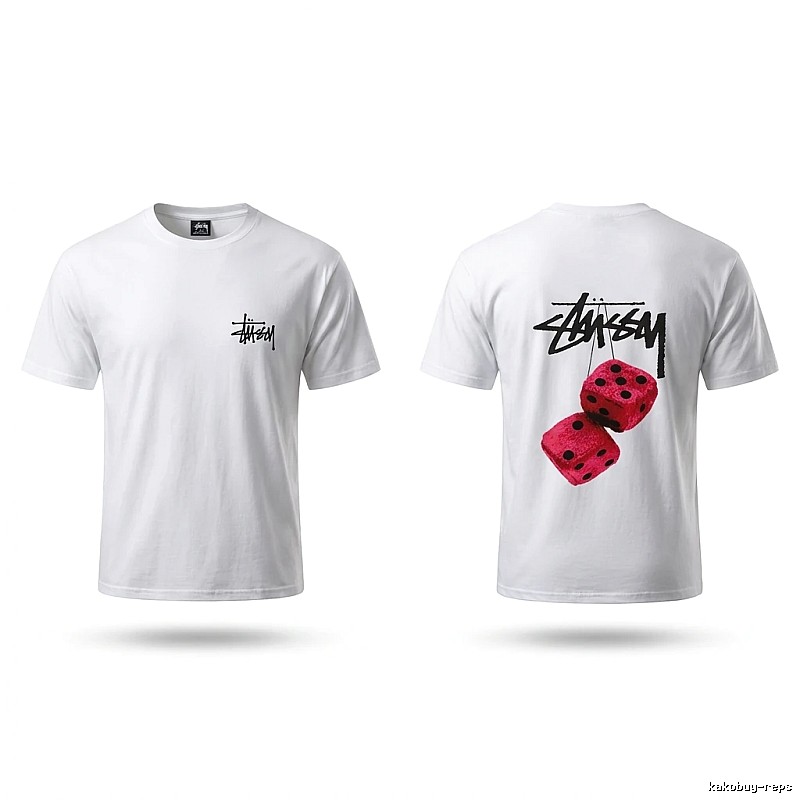 Stussy Dice Print White T-shirt