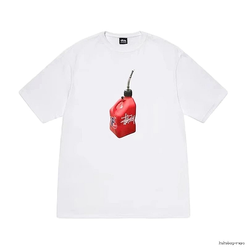 Stussy Patterned Graphic T-shirt Black White Stussy with Polished Detail