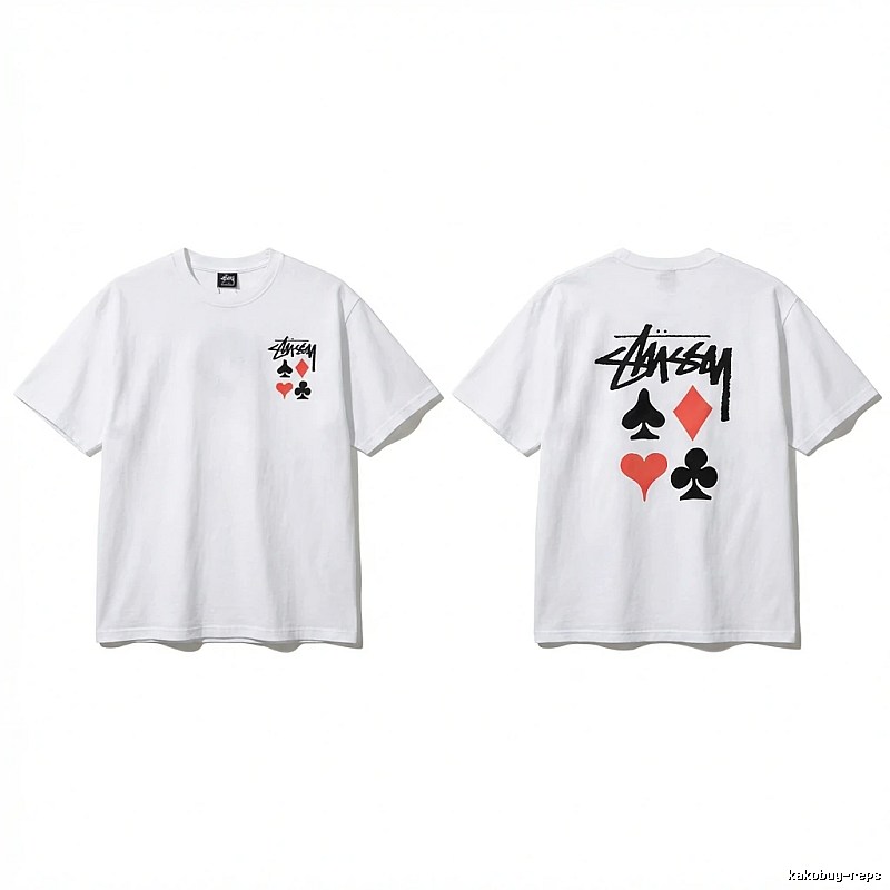 Stussy Playing Card Style White T-Shirt
