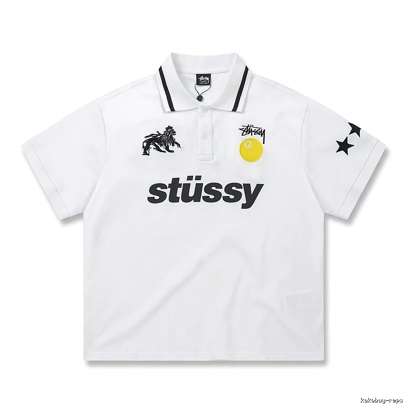 Stussy printed casual white shirt