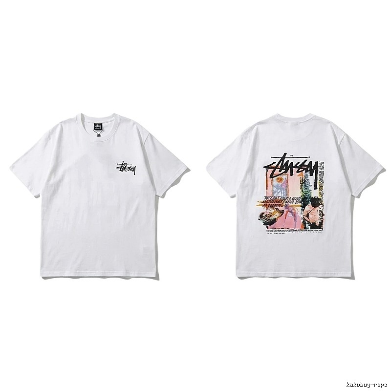 Stussy - printed casual white T - shirt