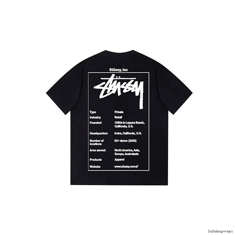 Stussy Travel Graphic T-shirt Black White Stussy with Modern Look