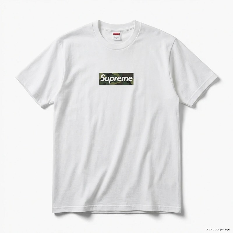 Supreme Camouflage Simple White T-shirt