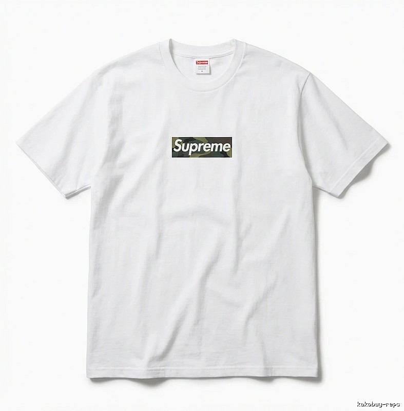 Supreme camouflage style white T-shirt