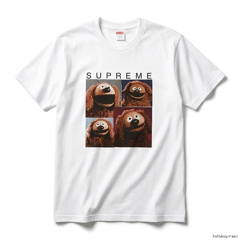 Supreme cartoon print white T-shirt