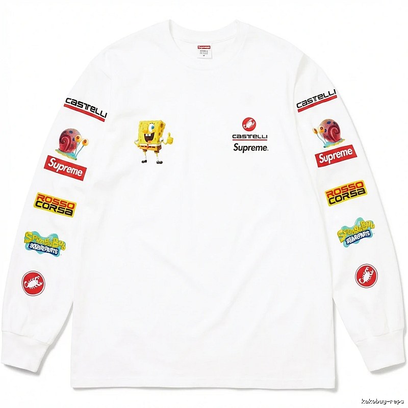 Supreme cartoon trendy white sweatshirt