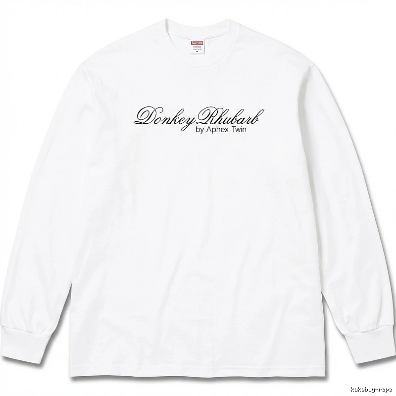 Supreme letter style white long-sleeve