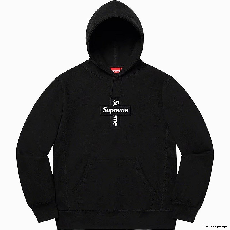 Supreme Lightweight Logo hoodie Gray Red Oversized for Trend Styling