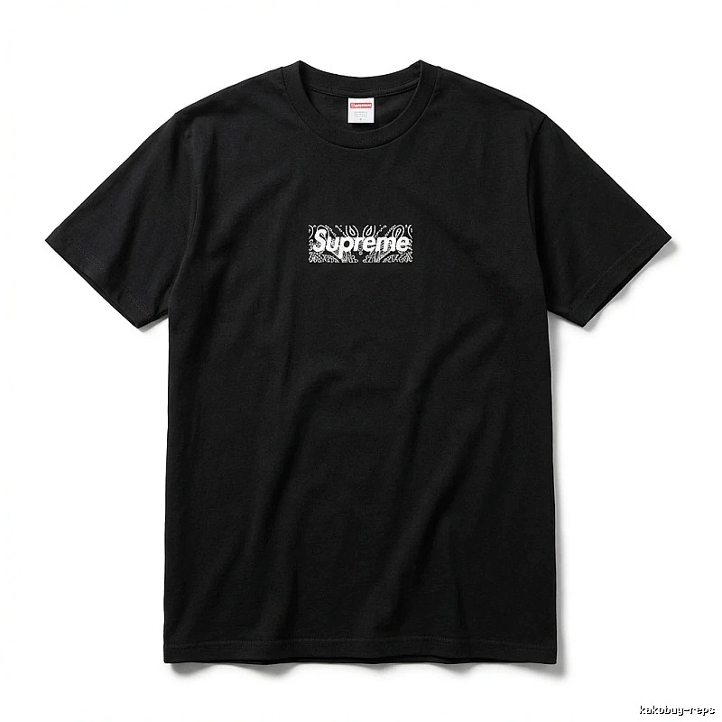 Supreme - printed trendy black T - shirt