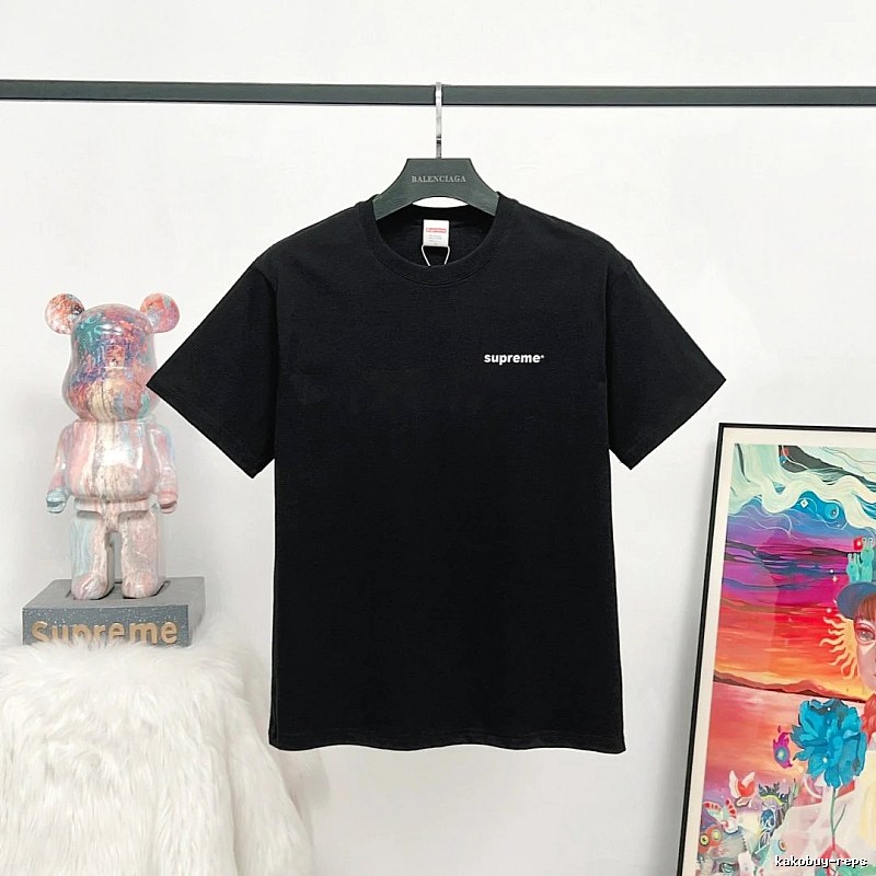 Supreme Small Logo Series Street Style Black T-Shirt
