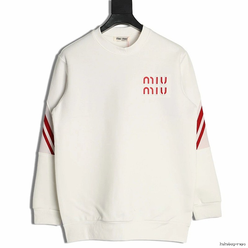 Sweatshirt by Miu Miu with White Sweatshirt with Red Miu
