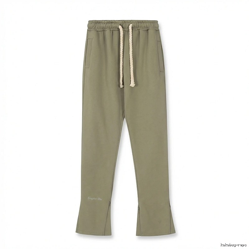 SynaWorld casual style olive green trousers
